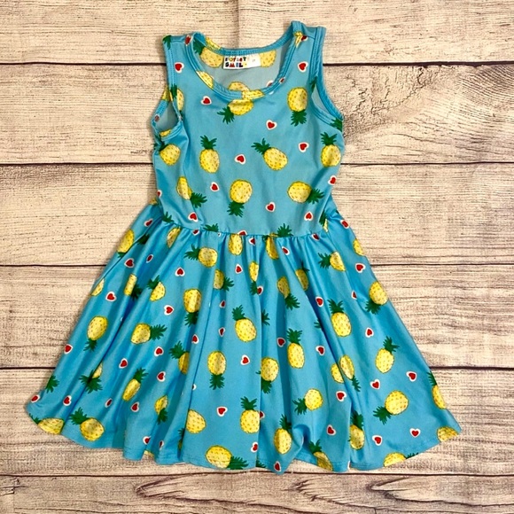 Dot Dot Smile Other - Dot Dot Smile pineapple heart dress size 2T girls